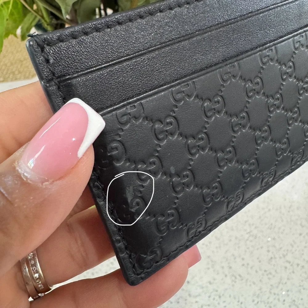 🖤Gucci Leather GG Web Print Cardholder